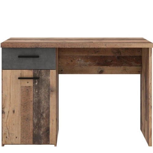 Biurko vintage loft 110x60 cm z szufladą i szafką